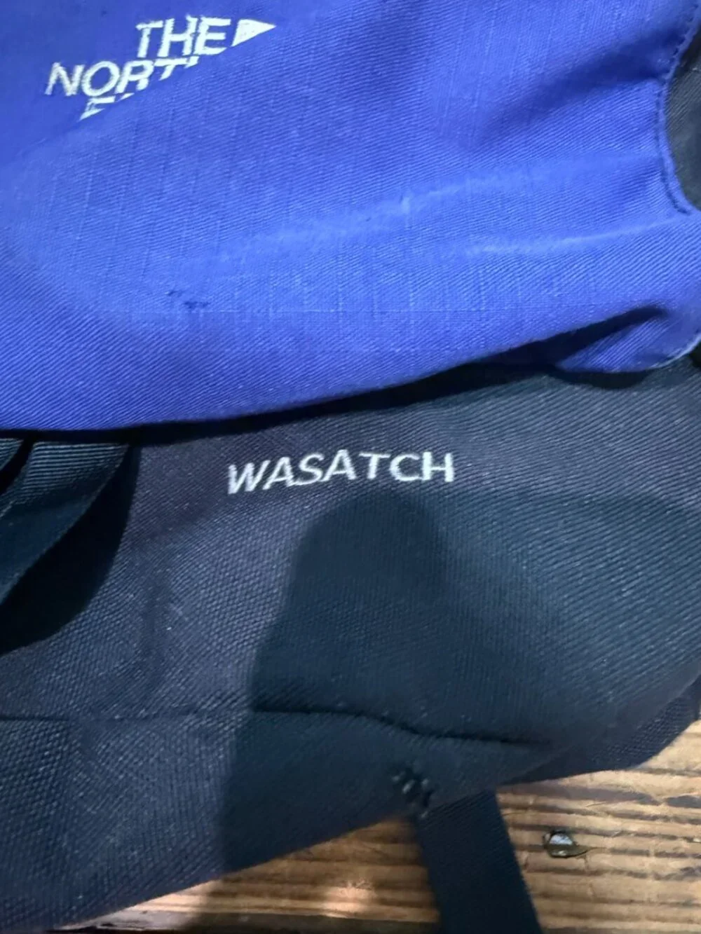 North Face Wasatch Backpack Purple Blue Hiking School Travel Bag VINTAGE 90s Y2K